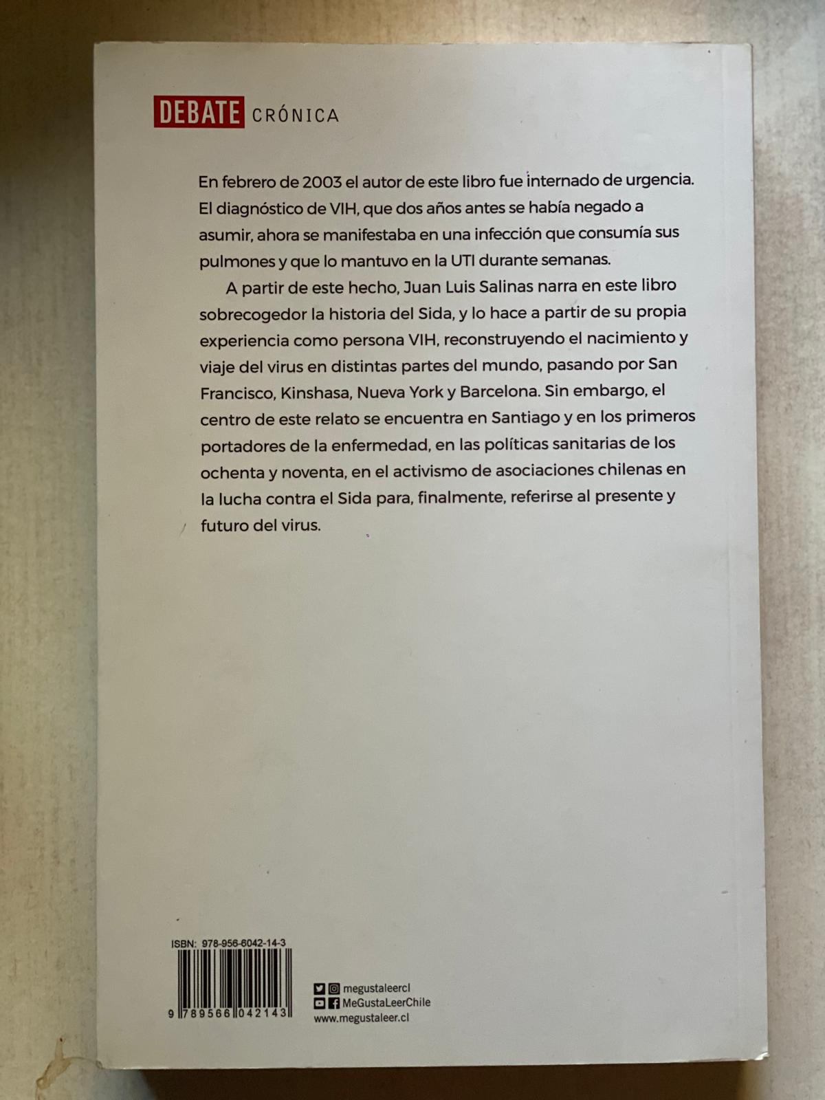 EL PESO DE LA SANGRE. VIAJE PERSONAL AL SIDA" de Juan Luis Salinas - Imagen 2