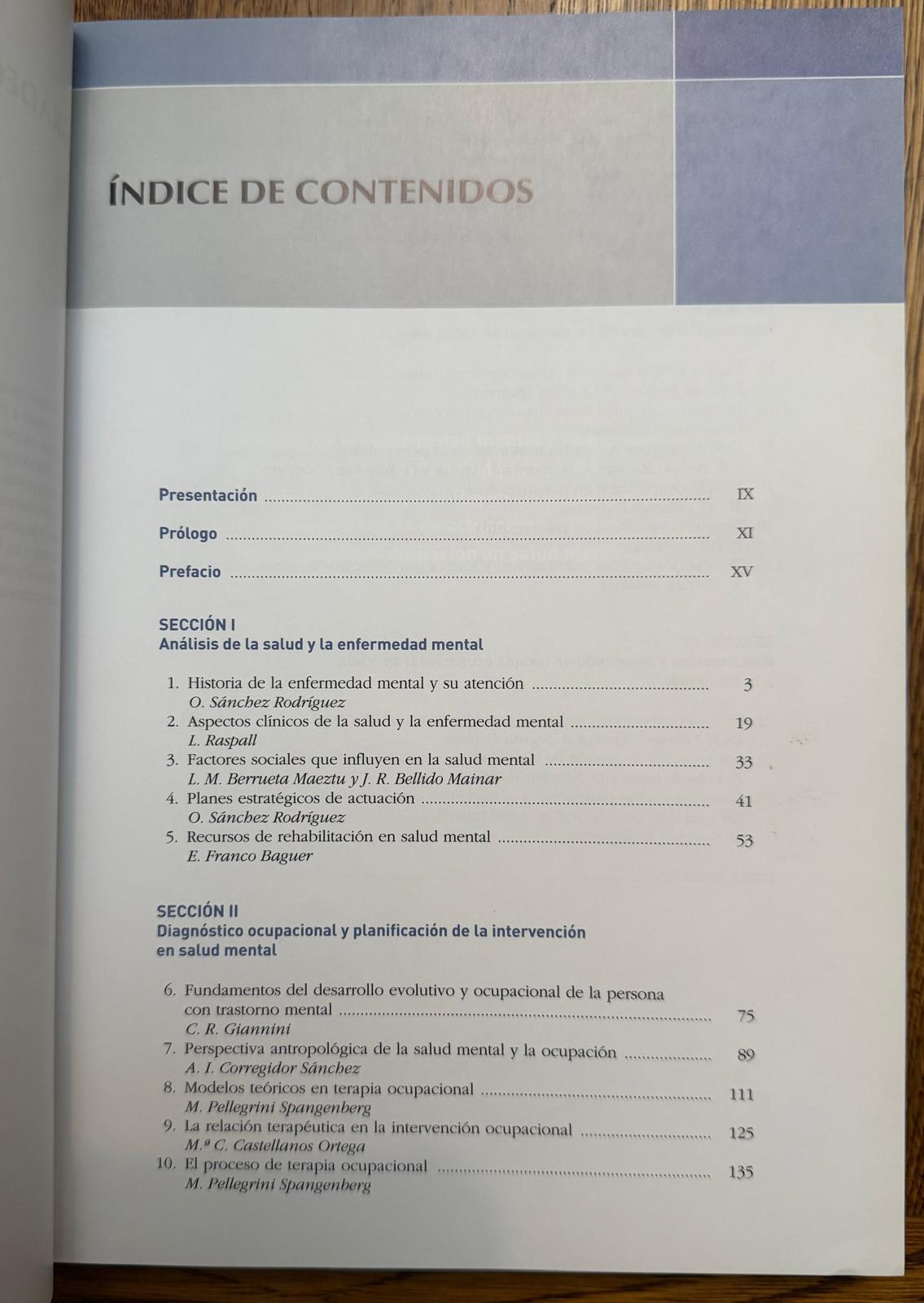 TERAPIA OCUPACIONAL EN SALUD MENTAL de Óscar Sánchez Rodríguez, Begoña Polonio López, Mariel Pellegrini Spangenberg Teoría y Técnicas para la Autonomía Personal (Colección Terapia Ocupacional) - Imagen 2