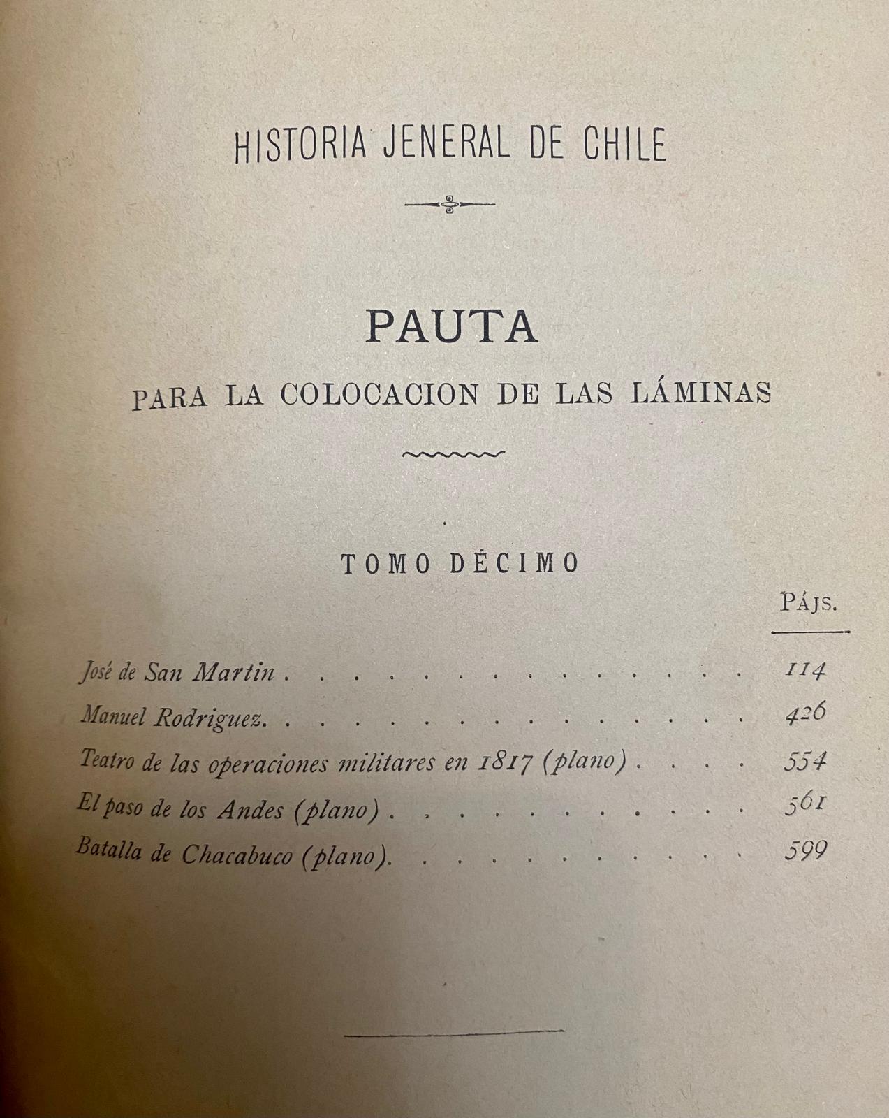 HISTORIA JENERAL DE CHILE, TOMO X por Diego Barros Arana - Imagen 4