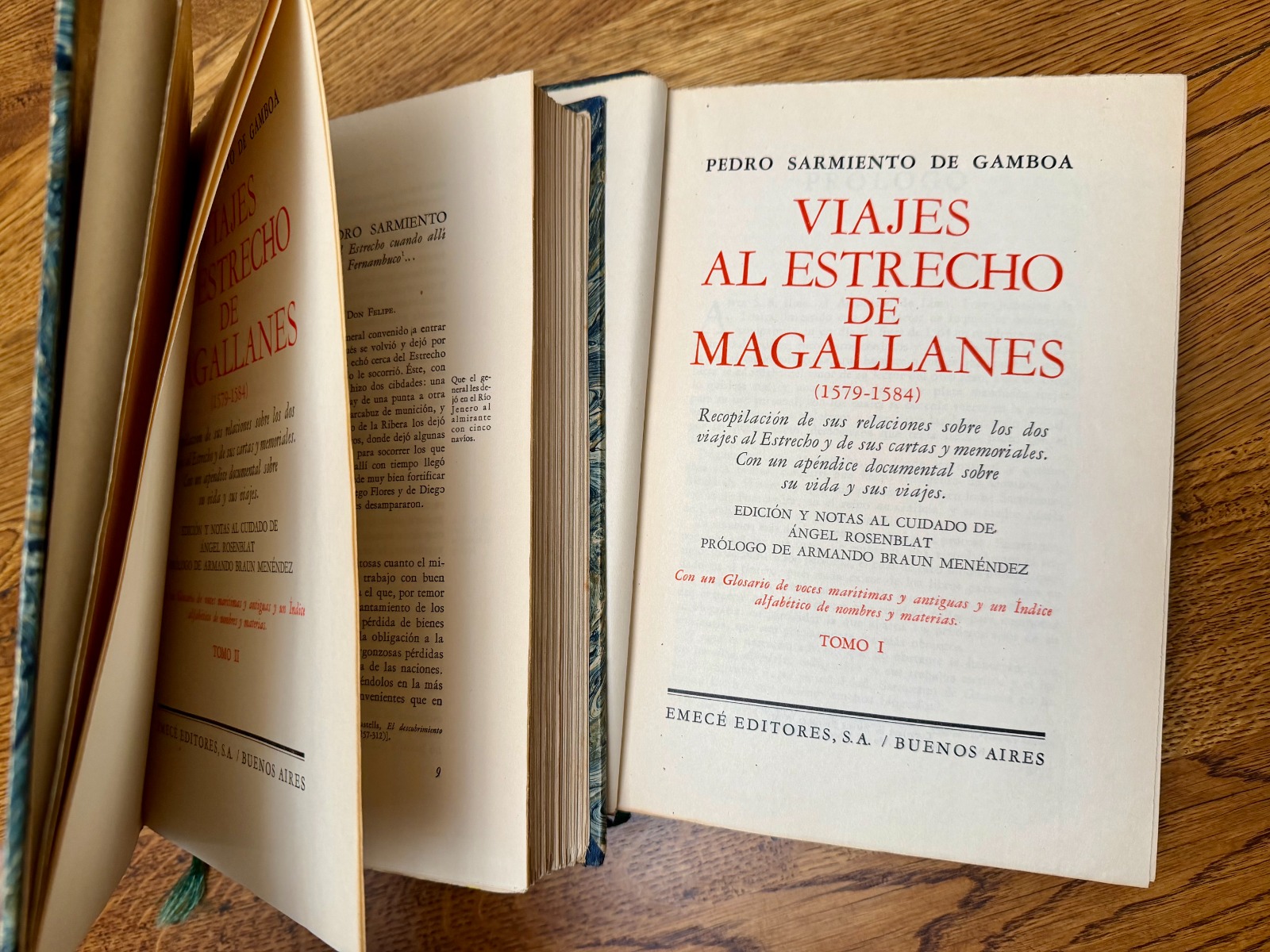 VIAJES AL ESTRECHO DE MAGALLANES: 1579-1584 de Pedro Sarmiento de Gamboa Tomos I y II (INTONSO EN GRAN PARTE) 1950 - Imagen 4