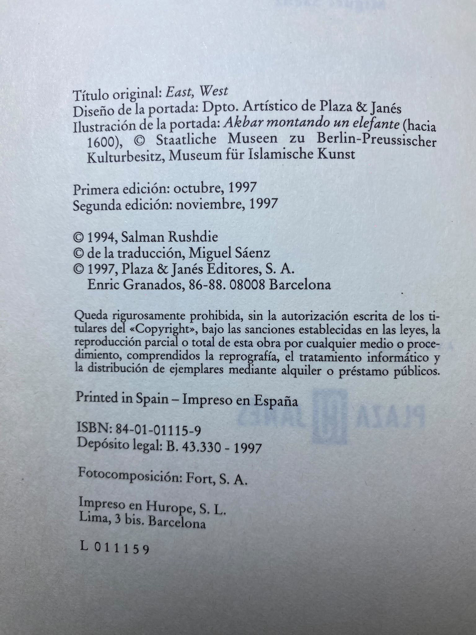ORIENTE, OCCIDENTE de Salman Rushdie - Imagen 3