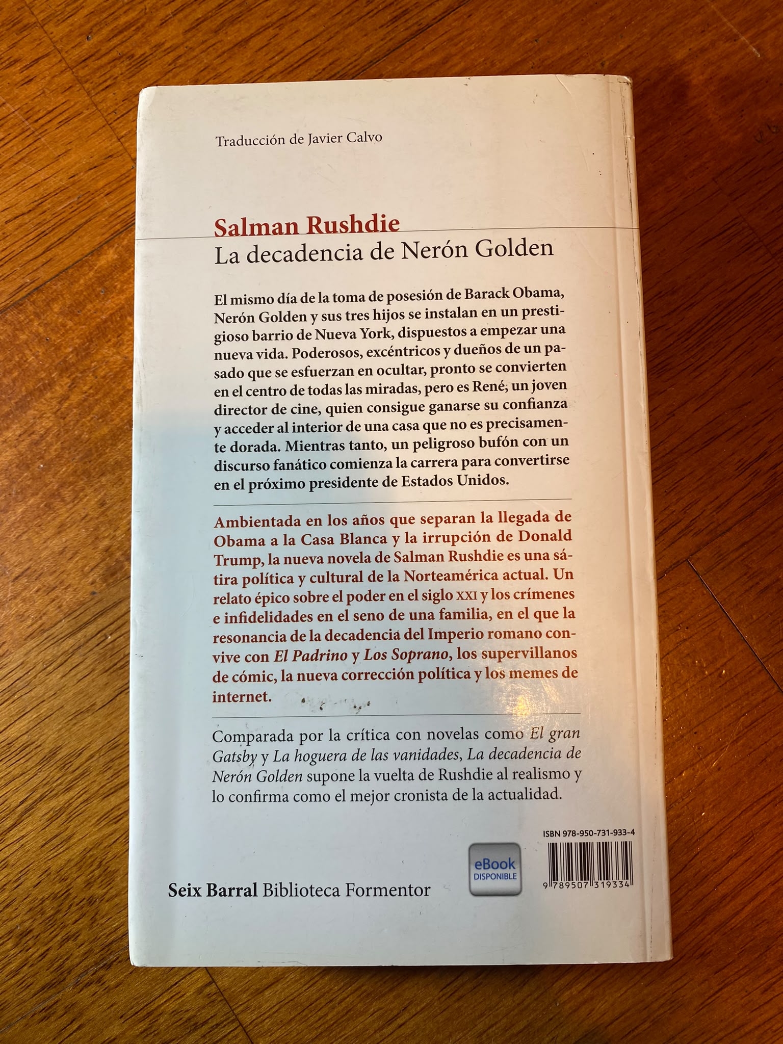 LA DECADENCIA DE NERÓN GOLDEN de Salman Rushdie 2017 - Imagen 2