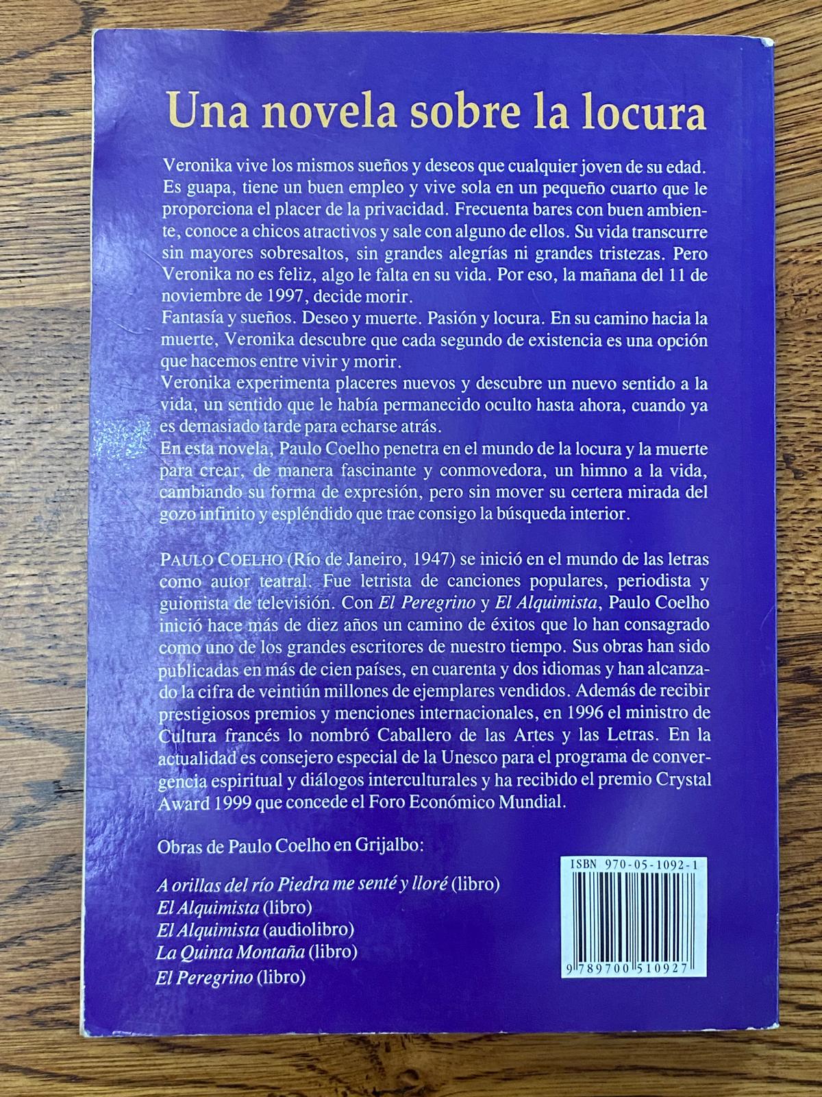 VERONIKA DECIDE MORIR de Paulo Coelho - Imagen 2