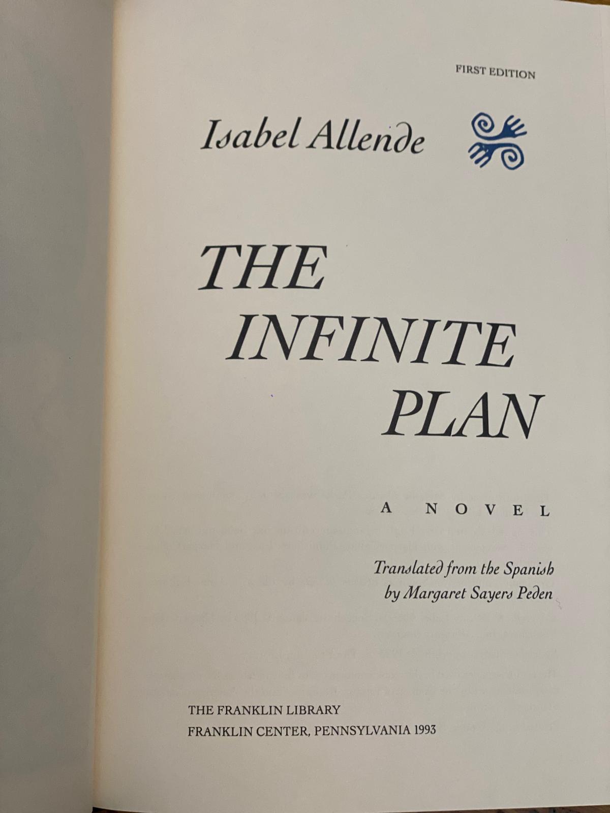 THE INFINITE PLAN - EL PLANO INFINITO de Isabel Allende - Collector´s Edition 1993
