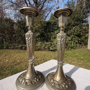 CANDELABROS -  WARSZAWA (Varsovia, Polonia) POSREBRZ. PODWÓJNE" (Doble plateado) (1890- 1914)
