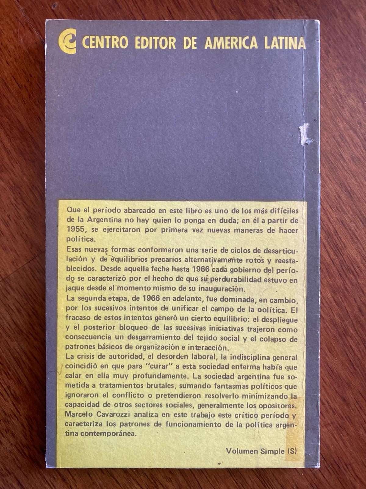 AUTORITARISMO Y DEMOCRACIA (1955 ~ 1983) de Marcelo Cavarozzi - Imagen 2