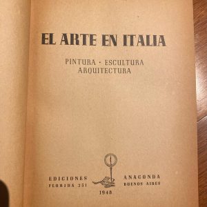 EL ARTE EN ITALIA de Hipolito Taine 1948