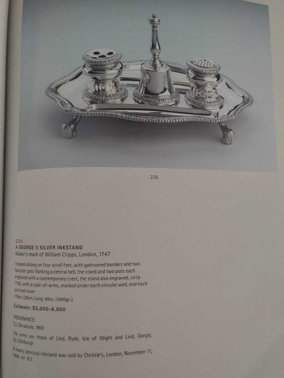 THE HAHN FAMILY COLLECTION OF ENGLISH SILVER CHRISTIE´S NEW YORK October 2000 - Imagen 5