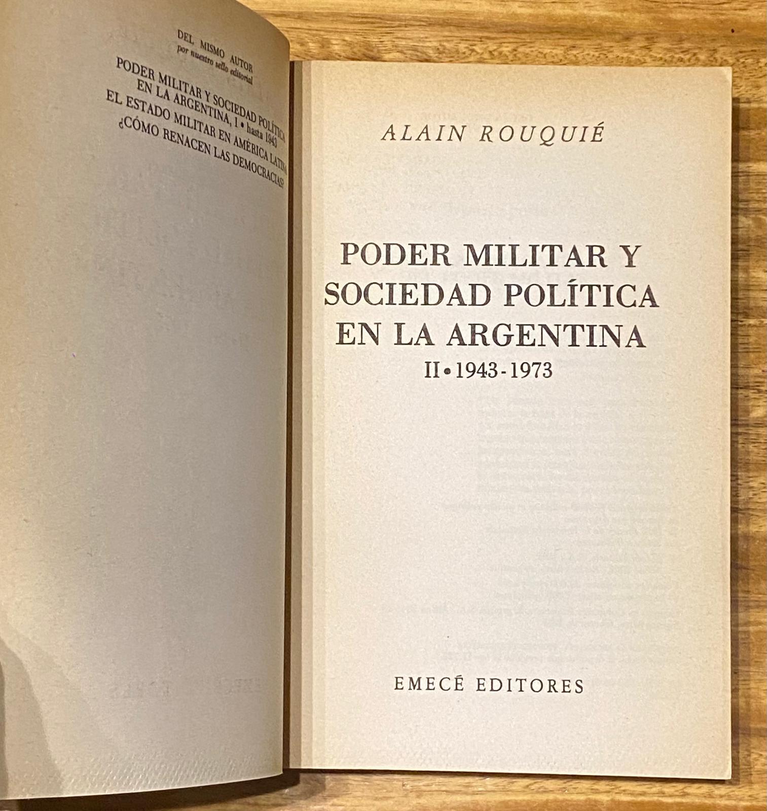 PODER MILITAR Y SOCIEDAD POLÍTICA EN LA ARGENTINA (Tomos I y II) de Alain Rouquié 1982 - Imagen 6
